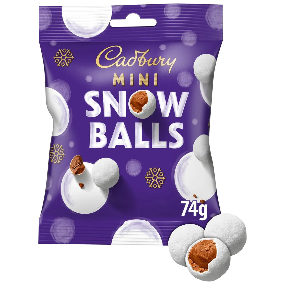 Cadburys Mini Snowballs Bag 74g (Pack of 24)