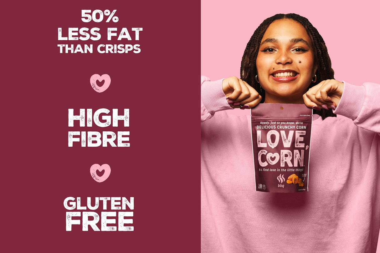 Love Corn Smoked BBQ Crunchy Corn 45g (10 Pack)