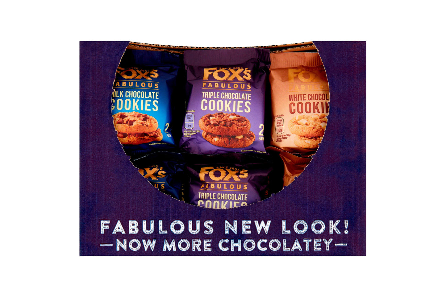Fox's Chunkie Cookies Twinpacks - 3 Varieties - Individually Wrapped (Box of 48)