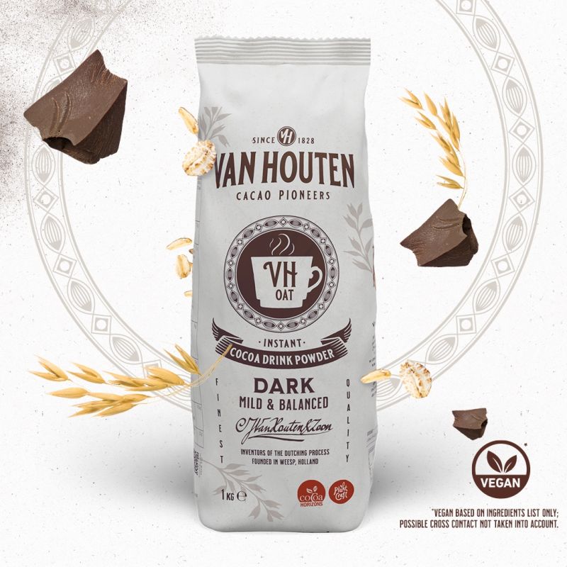 Van Houten VH Oat Drink Vegan Vending Machine Hot Chocolate (19% Cocoa) - (1KG Bags)