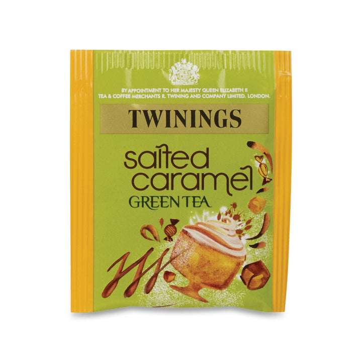 Twinings Green Tea Salted Caramel Individually Wrapped Envelope Tea Bags – 20 Pack
