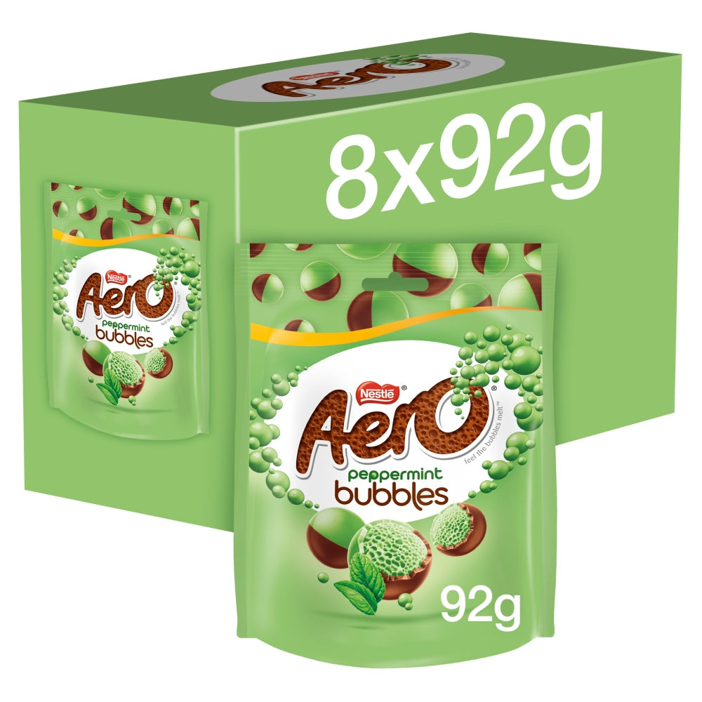 Nestle Aero Peppermint Bubbles Sharing Pouch Bag - 92g (Pack of 8)