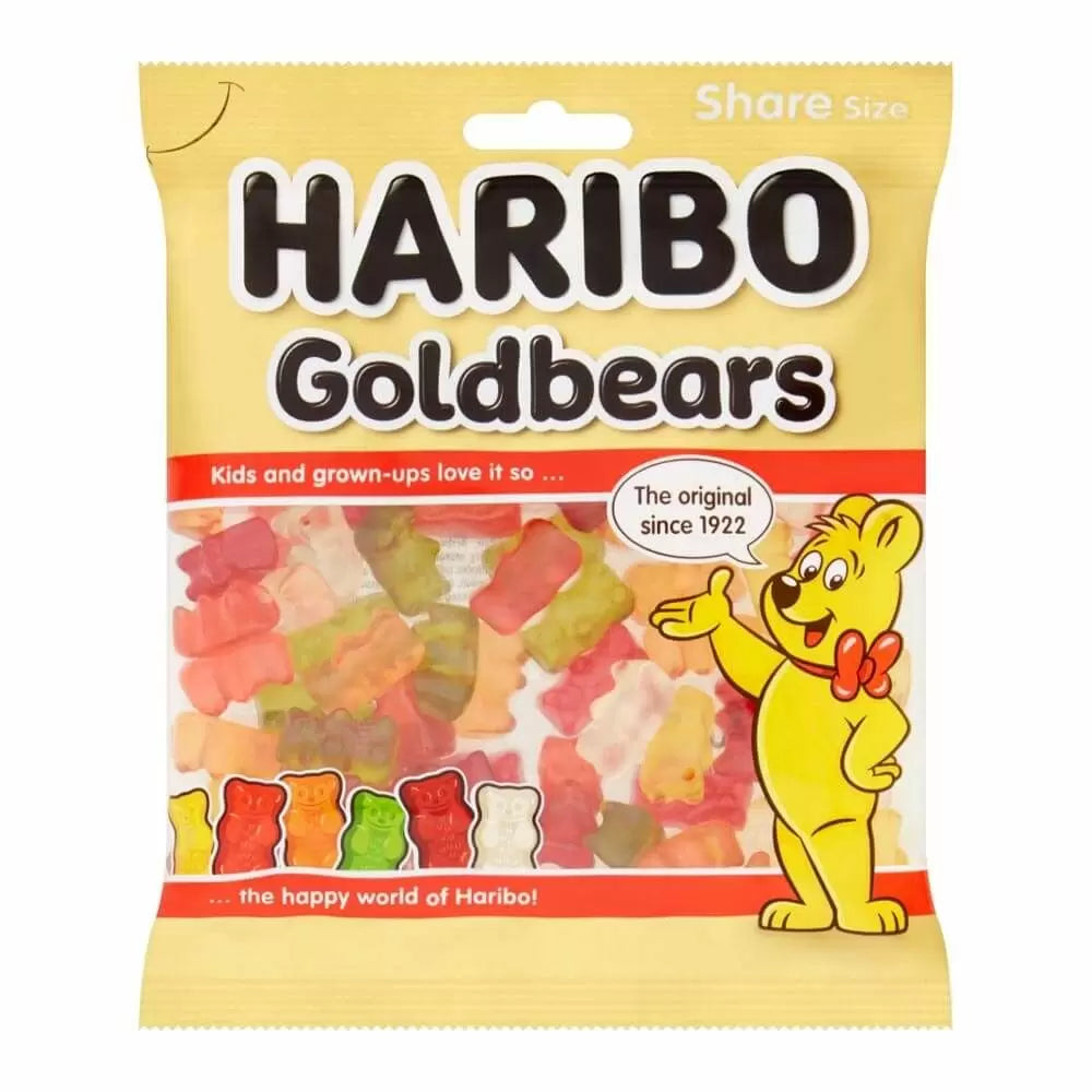 Haribo Gold Bears Bag - 160g - Sweet Bags (Pack of 12)