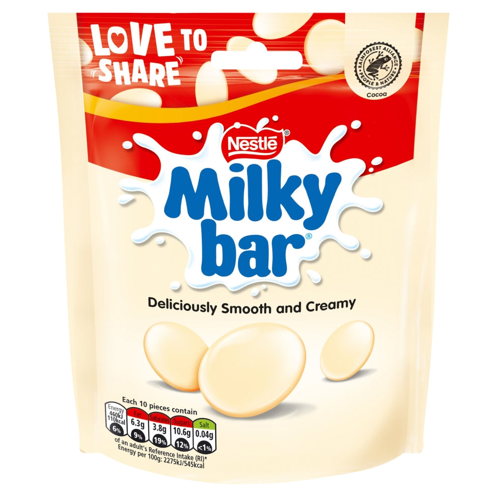 Nestle Milkybar Buttons Sharing Pouch Bag - 94g (Pack of 11)