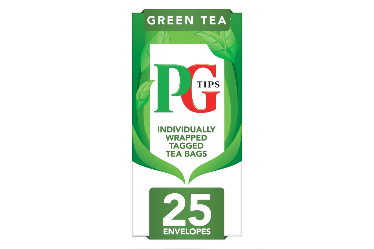 PG Tips: Green Tea Envelope Tea Bags - 25 Bags