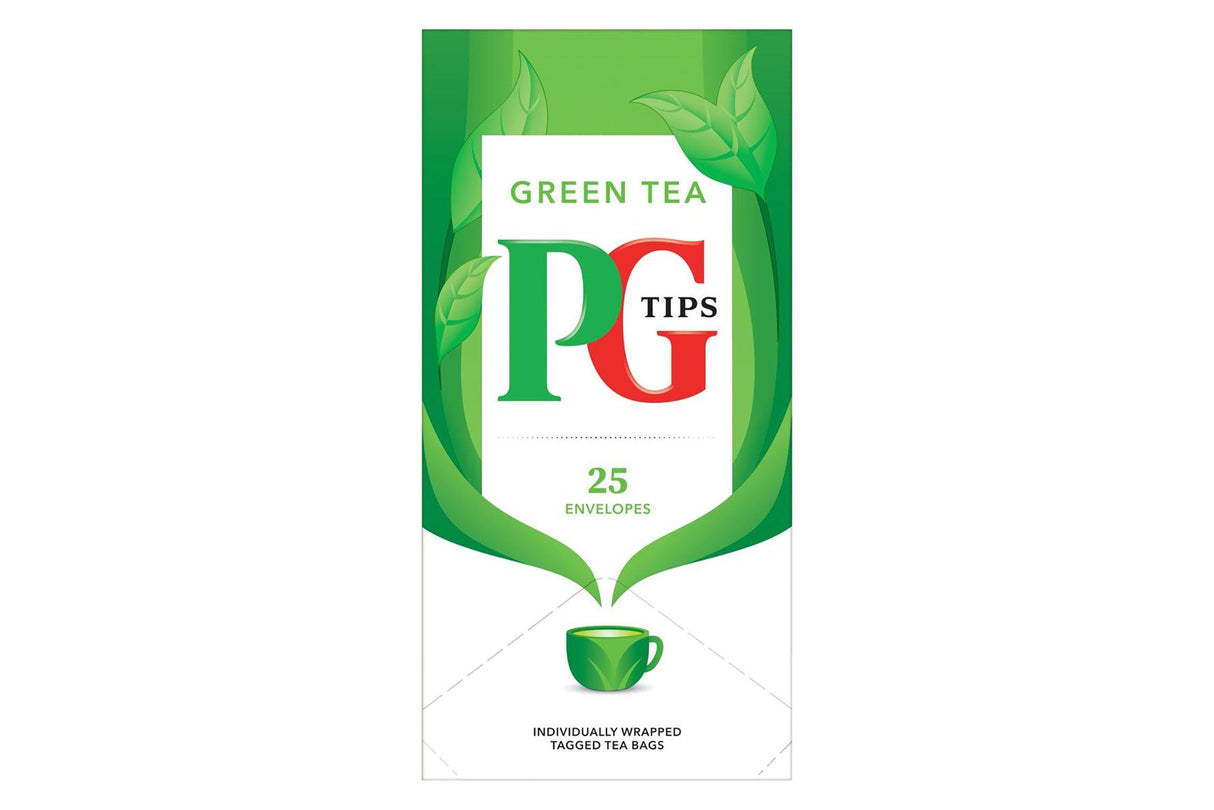 PG Tips: Green Tea Envelope Tea Bags - 25 Bags