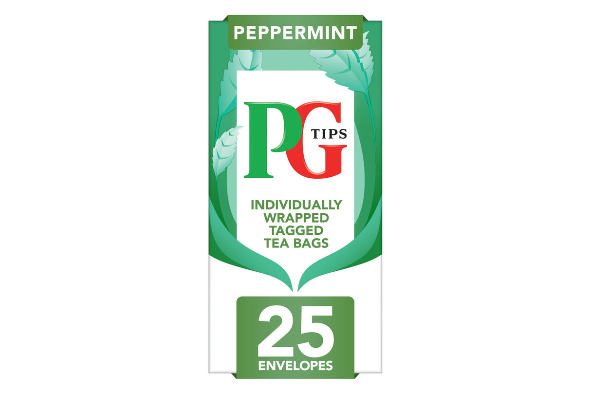 PG Tips Herbal: Peppermint Envelope Tea Bags - 25 Bags