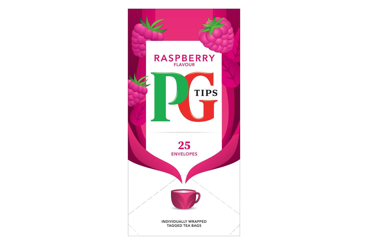 PG Tips Herbal: Raspberry Envelope Tea Bags - (Box of 25)