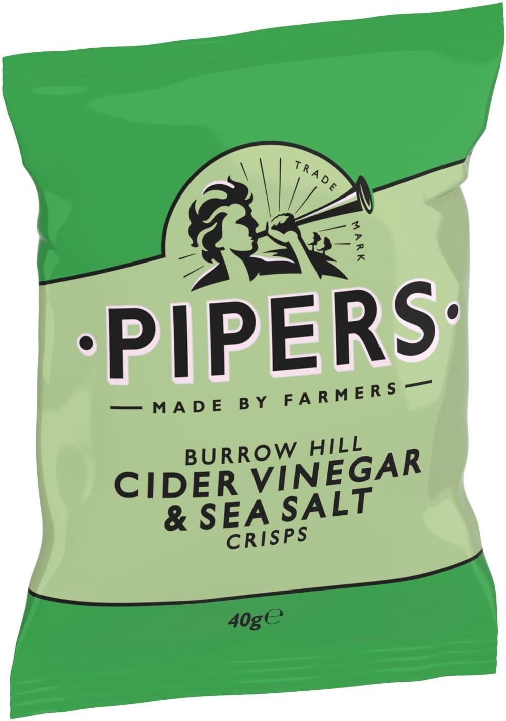 Pipers Burrow Hill Cider Vinegar & Sea Salt Crisps 40g - (Box of 24)