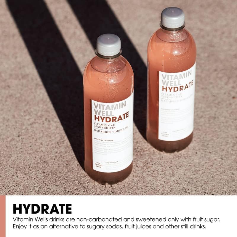 Vitamin Well Hydrate Rhubarb & Strawberry - 500ml (Pack of 12)