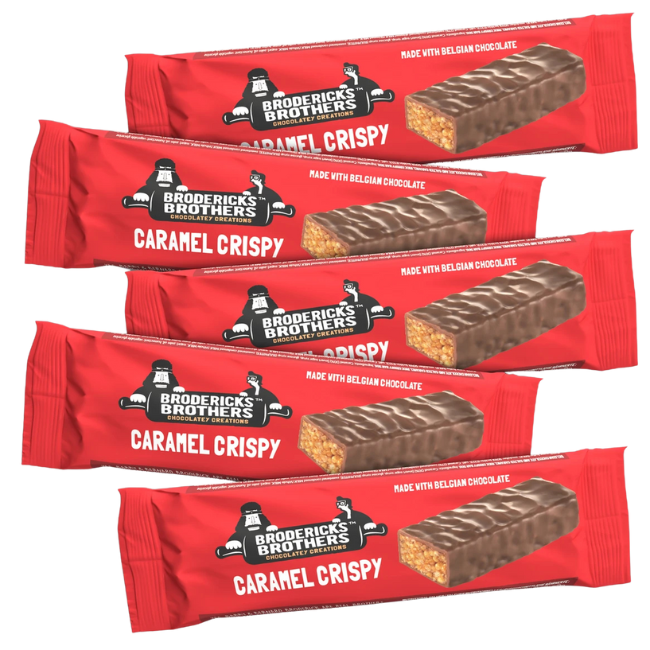 Broderick's Salted Caramel Crispy Bars - 50g (Box of 20)