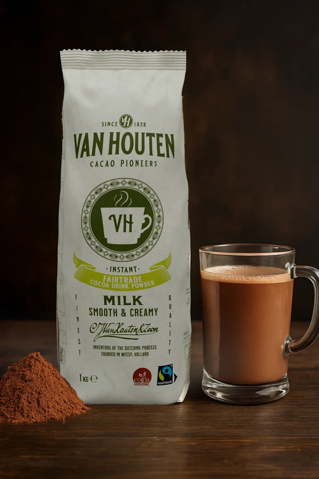 Van Houten VH Fairtrade Choco Vending Machine Choco Drink (12% Cocoa) - (1KG Bags)