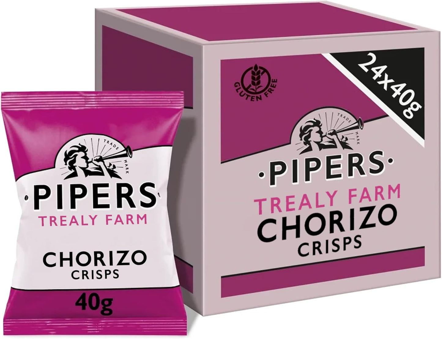 Pipers Kirkby Malham Chorizo Crisps 40g (Box of 24)