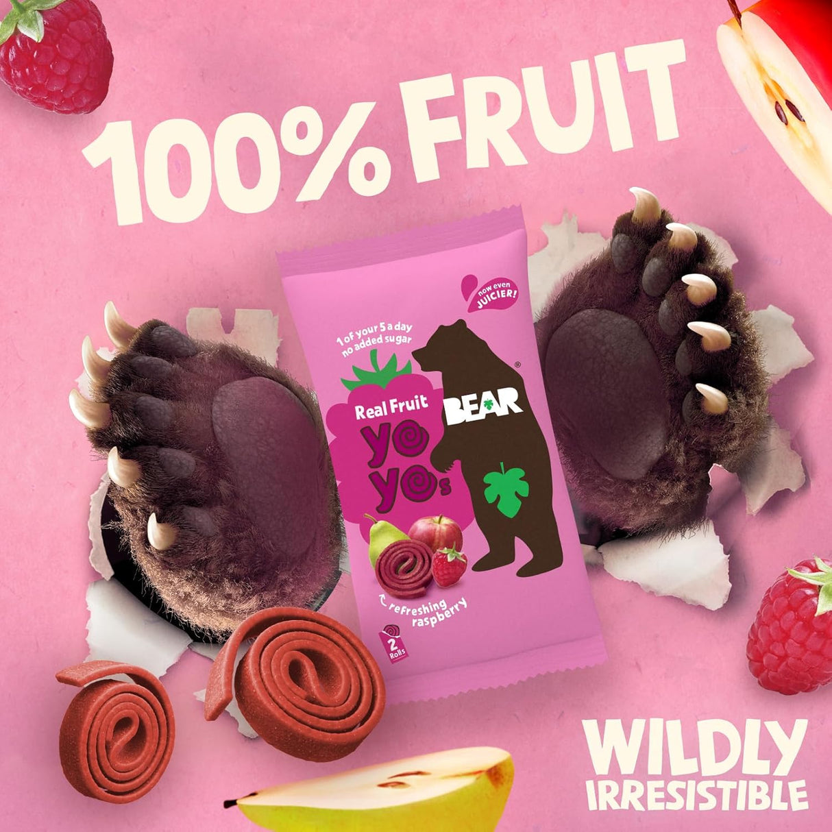 Bear Fruit Yoyos Raspberry - 20g (Box of 18)