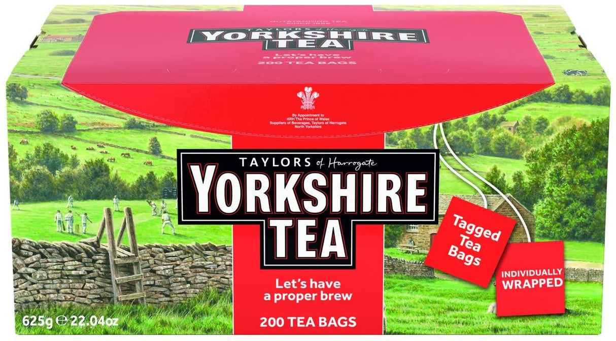 Yorkshire Tea - 200 Individually Wrapped Envelope Tea Bags - Vending Superstore