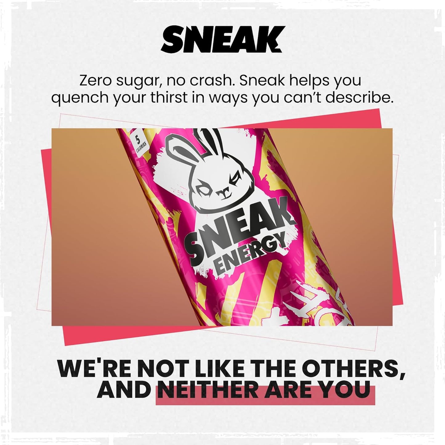 Sneak Energy Raspberry Lemonade - 500ml (Pack of 12)