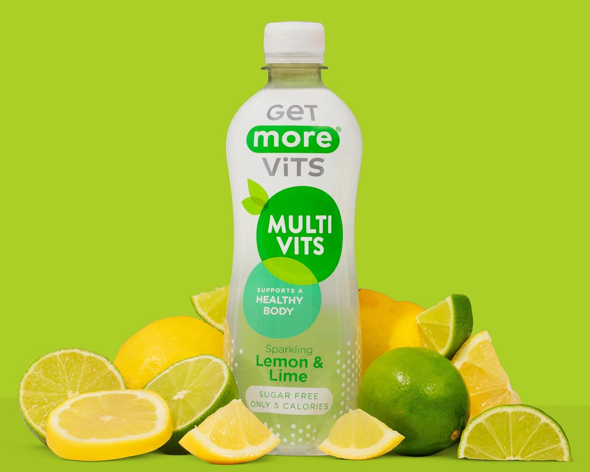 Get More Vits - Multivitamin Sparkling Lemon & Lime 500ml (12 Pack)