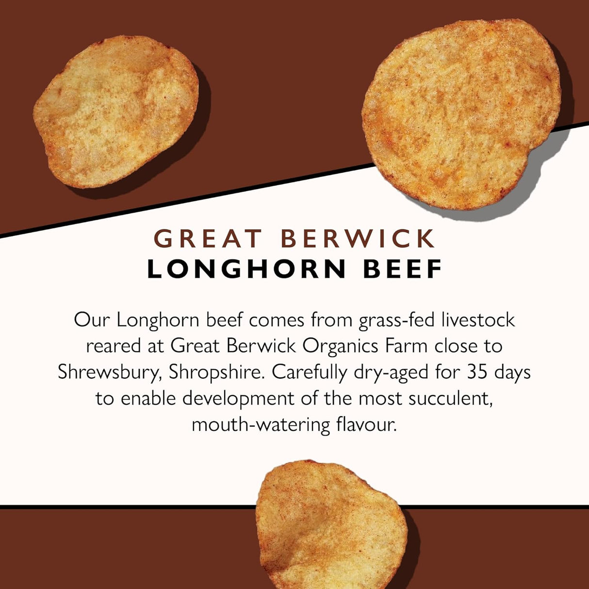Pipers Great Berwick Longhorn Beef Crisps 40g (Box of 24)