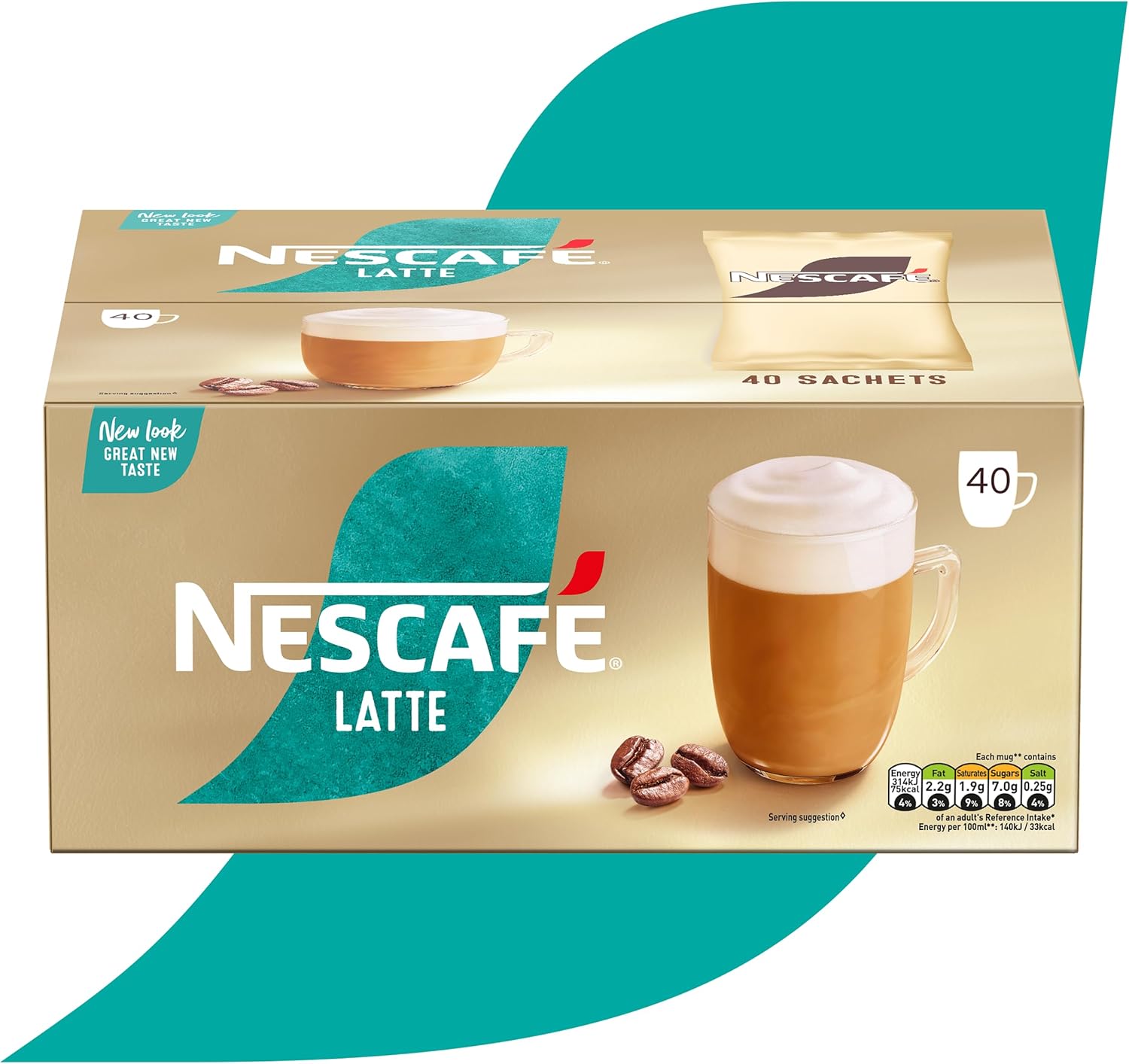 Nescafe Latte: Individual Coffee Stick Portions - (Box of 40)