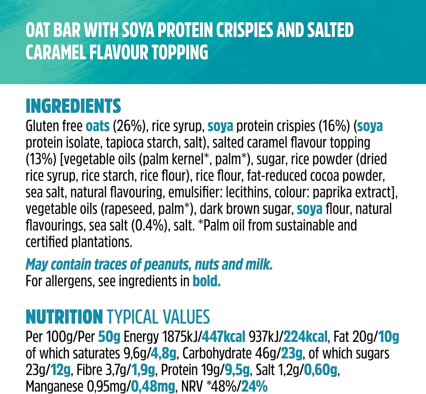 Trek Salted Caramel Protein Flapjack 50g (Box of 16)