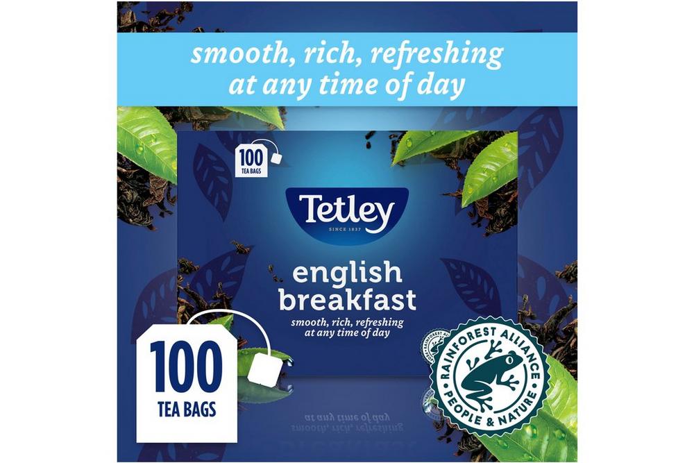 Tetley English Breakfast String & Tag Tea Bags - Box of 100