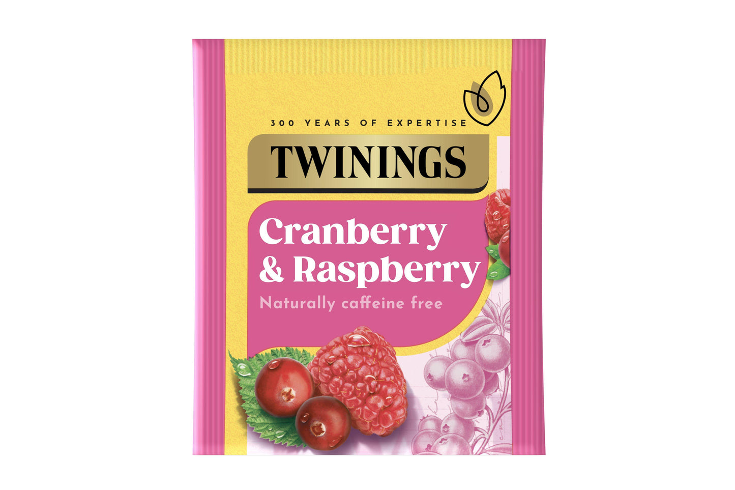Twinings Raspberry & Cranberry Individually Wrapped Envelope Tea Bags – 20 Pack