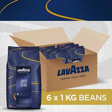 Lavazza Super Crema Coffee Beans (1kg Bags or Full Case) - Vending Superstore