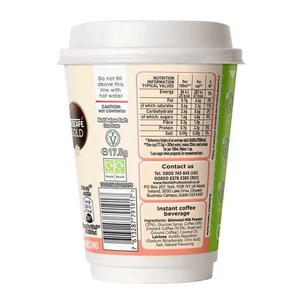 Nescafe & Go - Foil Sealed Drinks: Gold Cappuccino - Sleeve Of 8 Cups - Vending Superstore