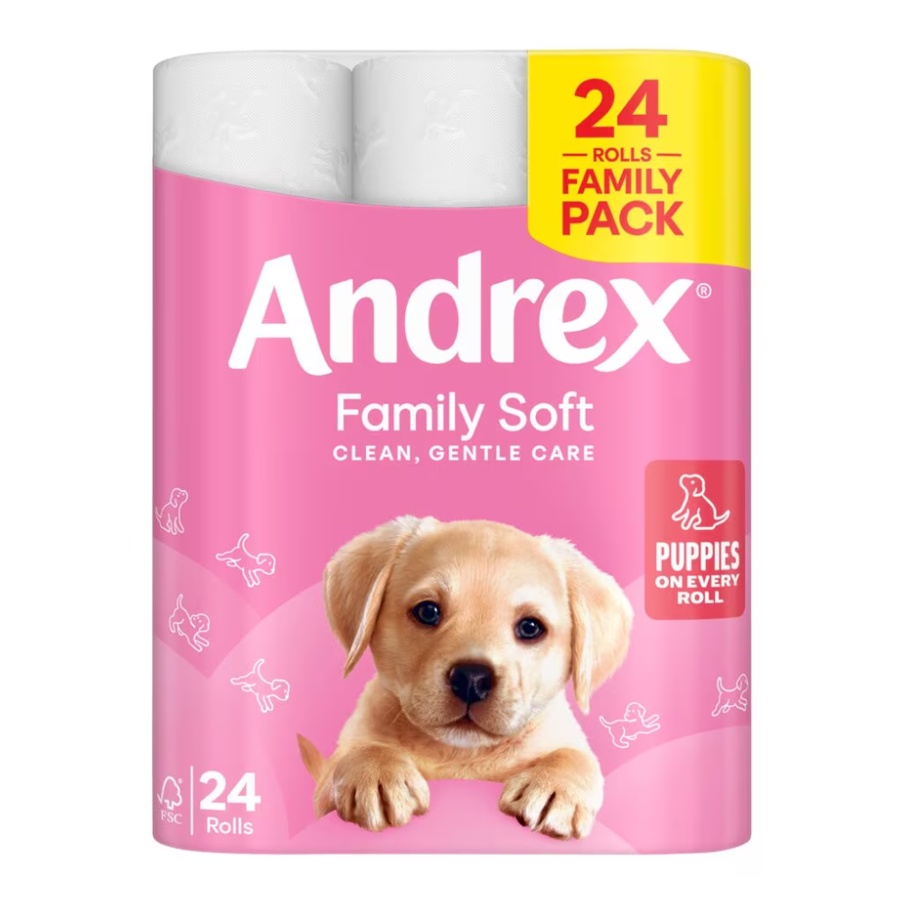 Andrex Family Soft Toilet Roll - Gentle Clean - 24 Pack