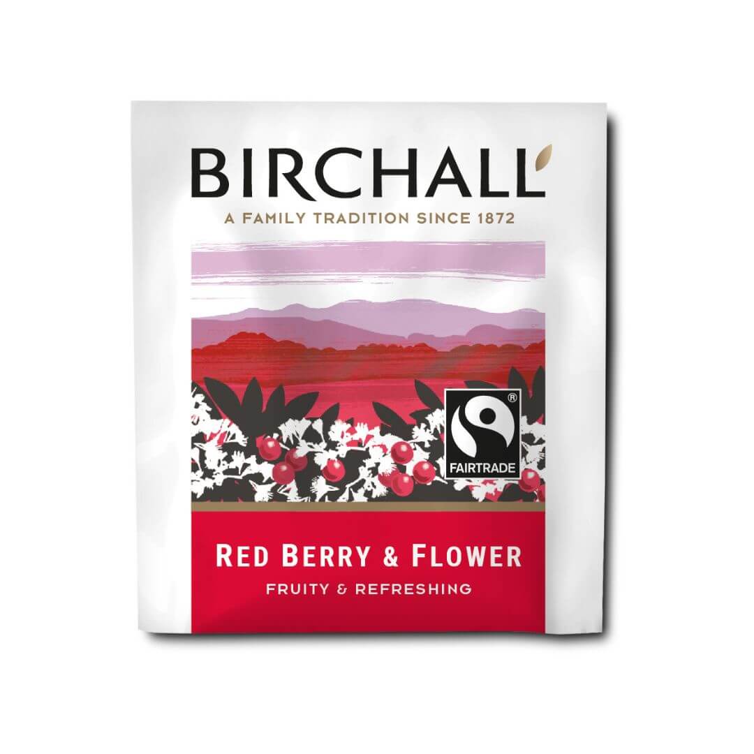 Birchall Tea - Red Berry & Flower - Individually Wrapped Envelope Tea Bags (Fairtrade) - (Box of 250)