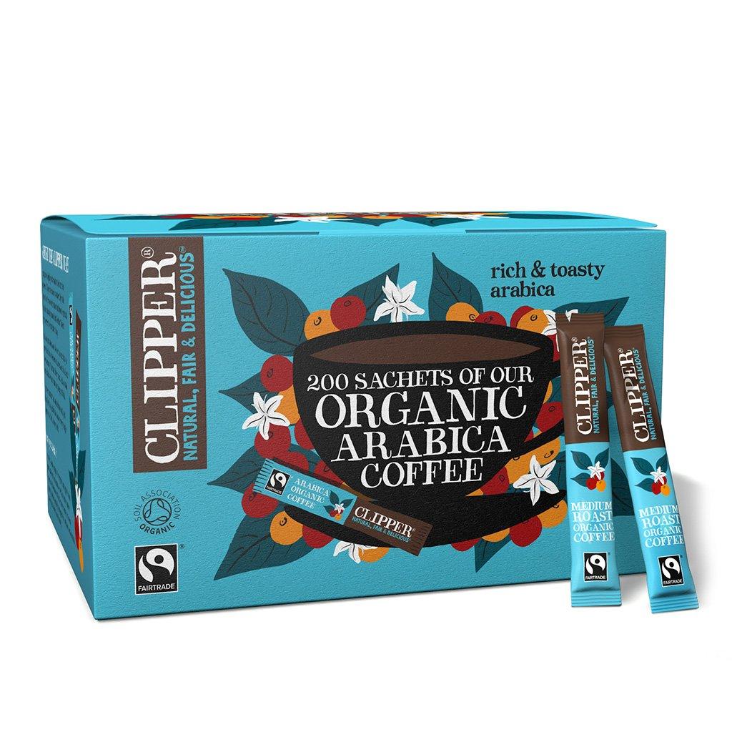 Clipper Fairtrade & Organic: Individual Arabica Coffee Stick Portions - Pack Of 200 - Vending Superstore