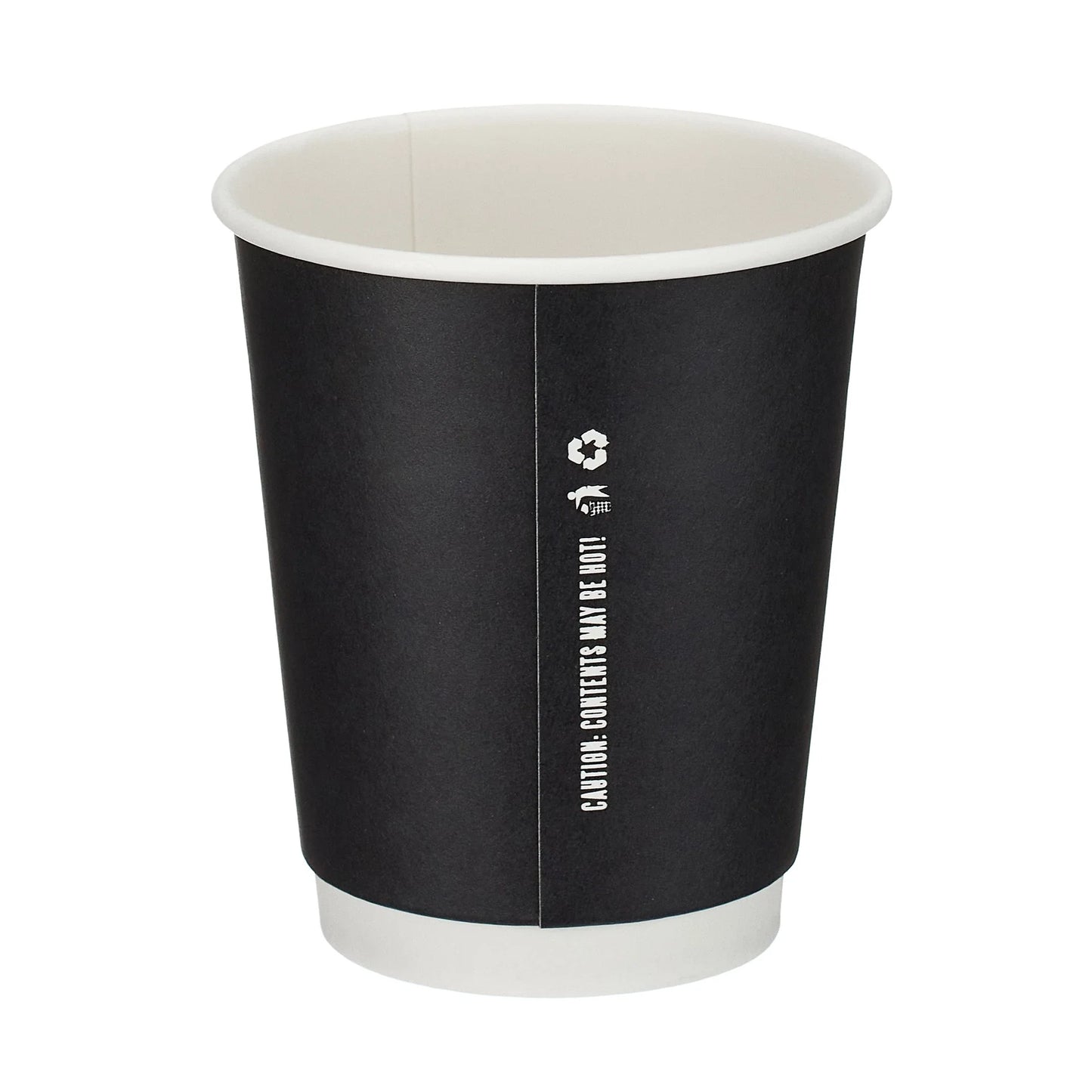 8oz Black Matt Double Wall Hot Cups - Case of 500
