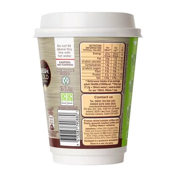 Nescafe & Go - Foil Sealed Drinks: Gold Blend White Coffee - Sleeve Of 8 Cups - Vending Superstore