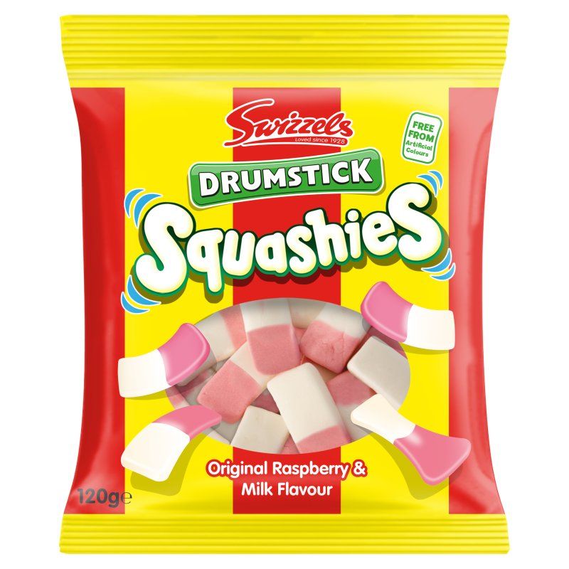 Swizzels Squashies Original Drumstick - 120g - Sweet Bags (Pack of 12)