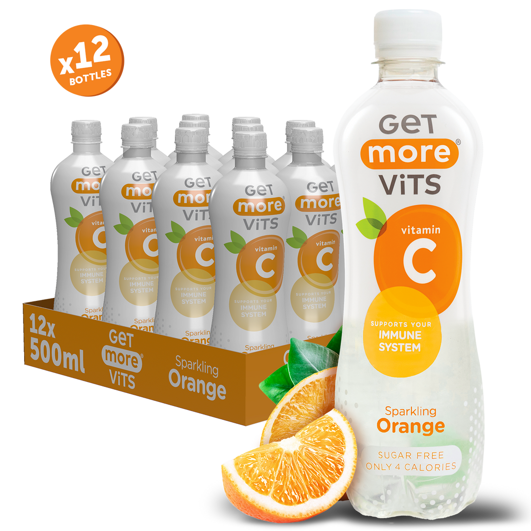 Get More Vits - Vitamin C Sparkling Orange 500ml (12 Pack)