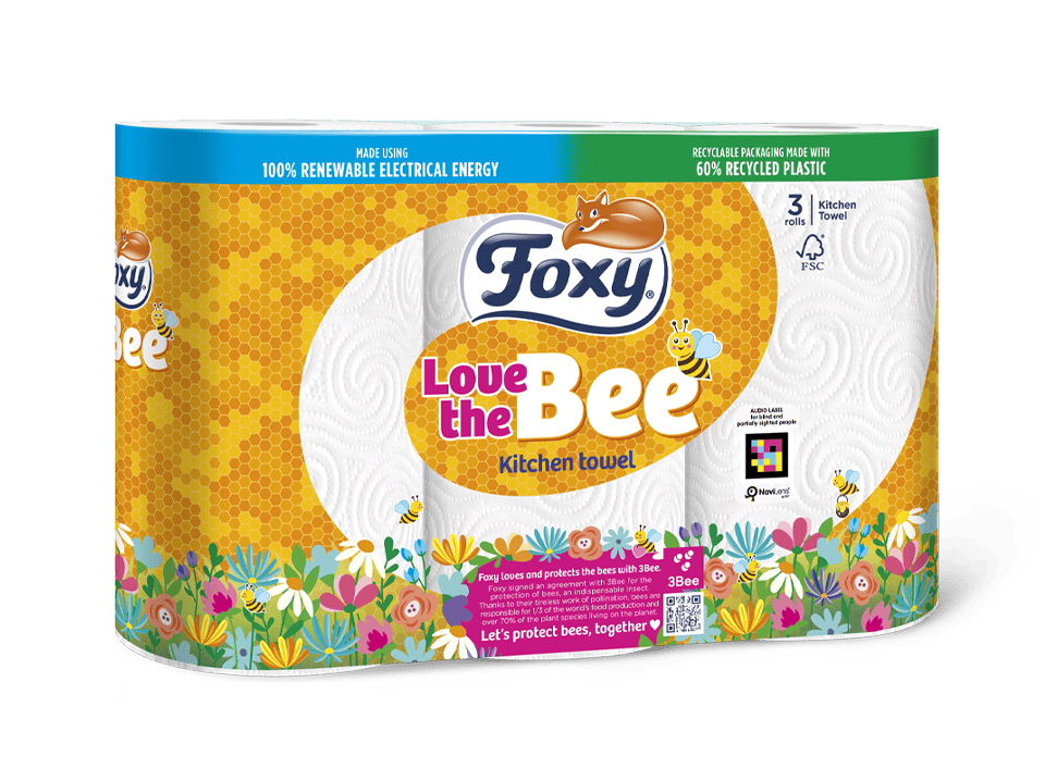 Foxy 3-Ply Kitchen Towel – Pack of 3 – Love The Bee
