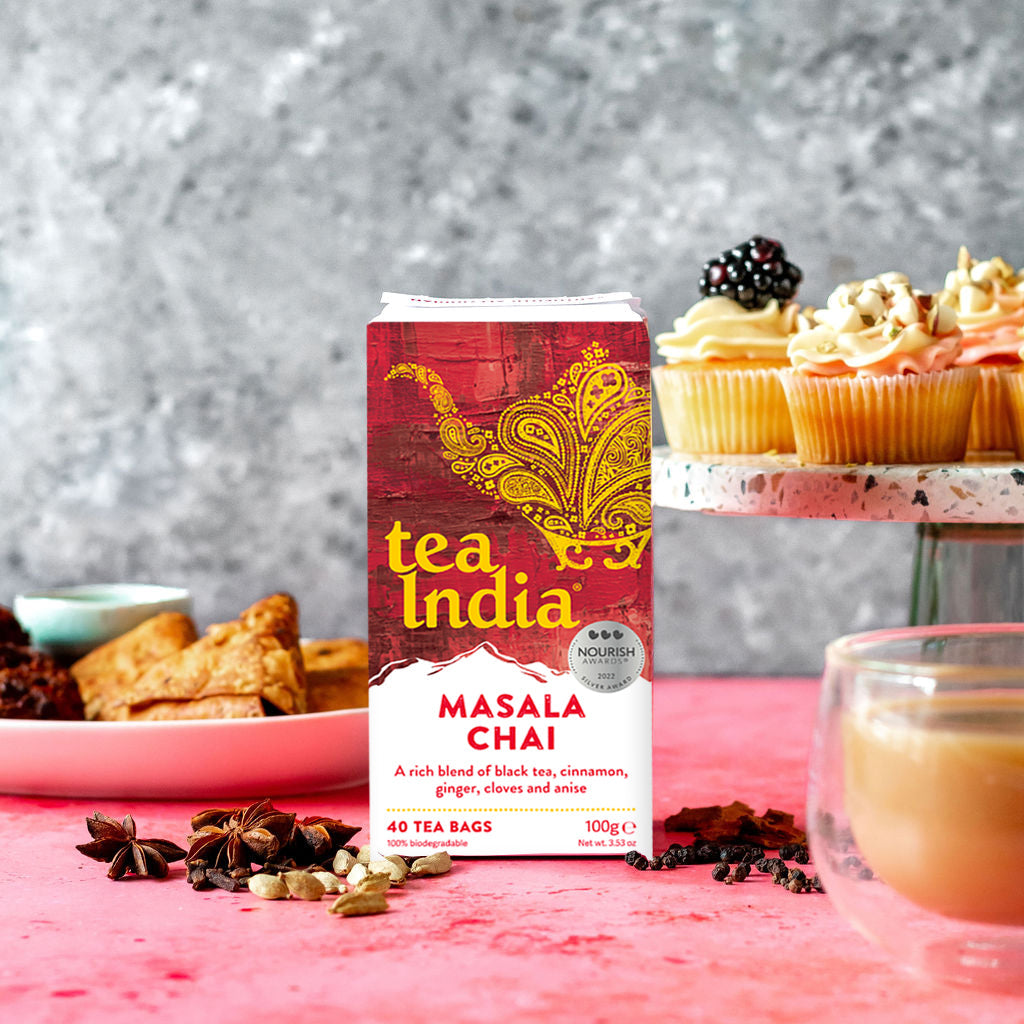 Tea India Masala Chai Tea Bags - Pack of 40