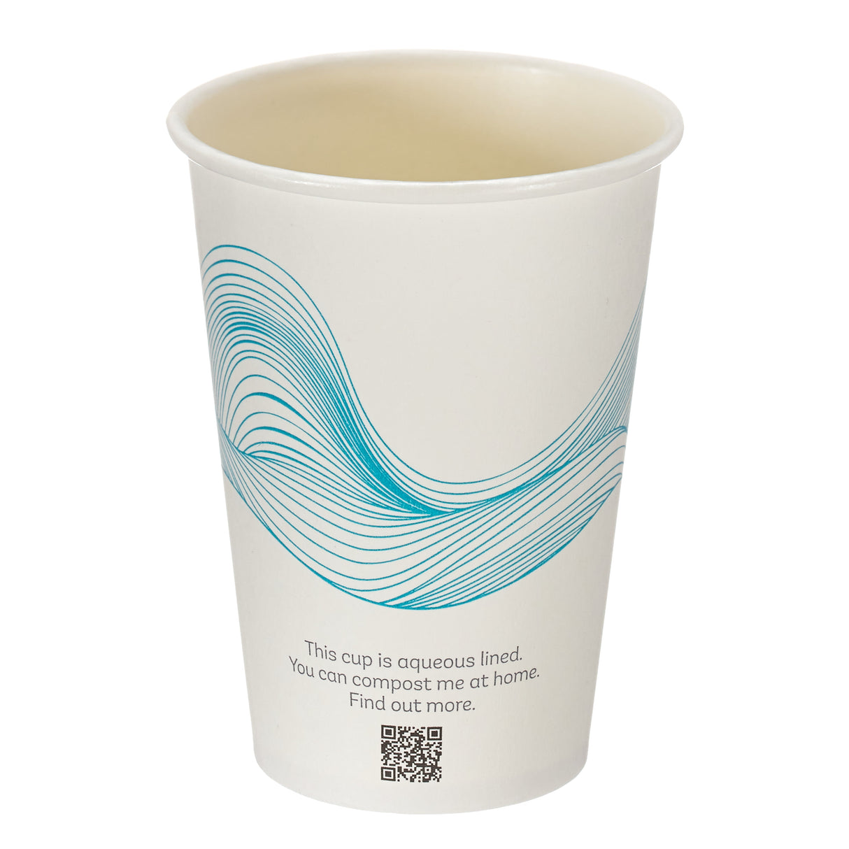 7oz Patterned Single Wall Water Cup – Aqueous Lined, Home Compostable (Box of 1000)