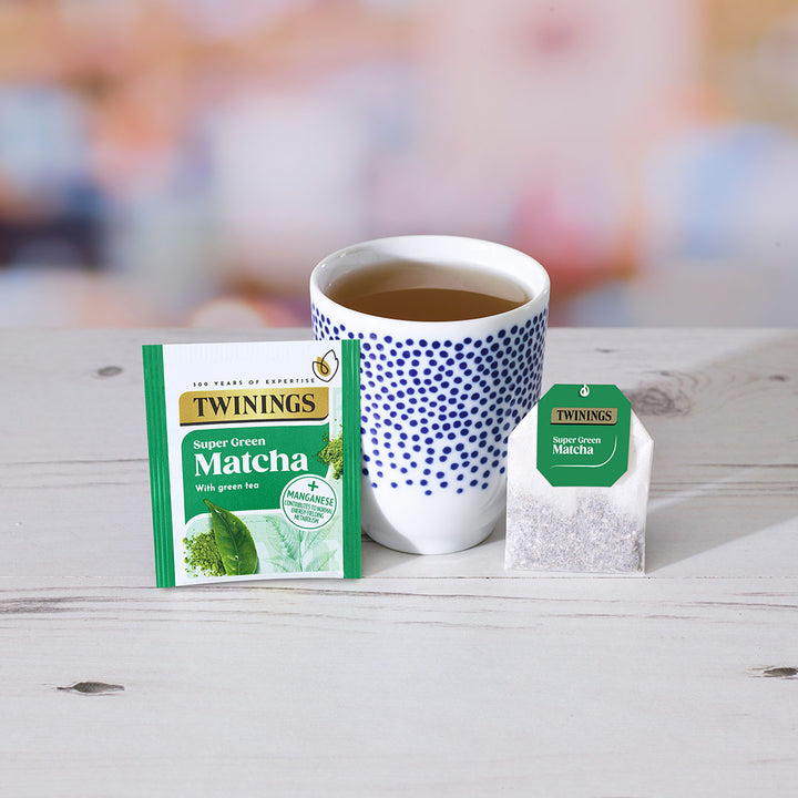 Twinings Superblends Super Green Matcha Individually Wrapped Envelope Tea Bags – 20 Pack