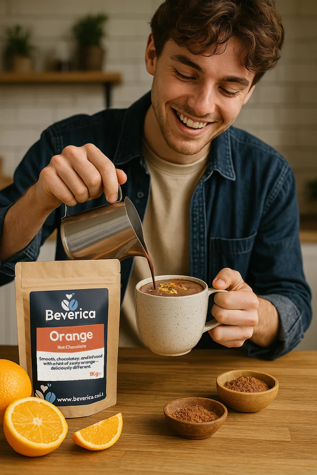 Beverica Orange Flavoured Hot Chocolate (1KG Bags)