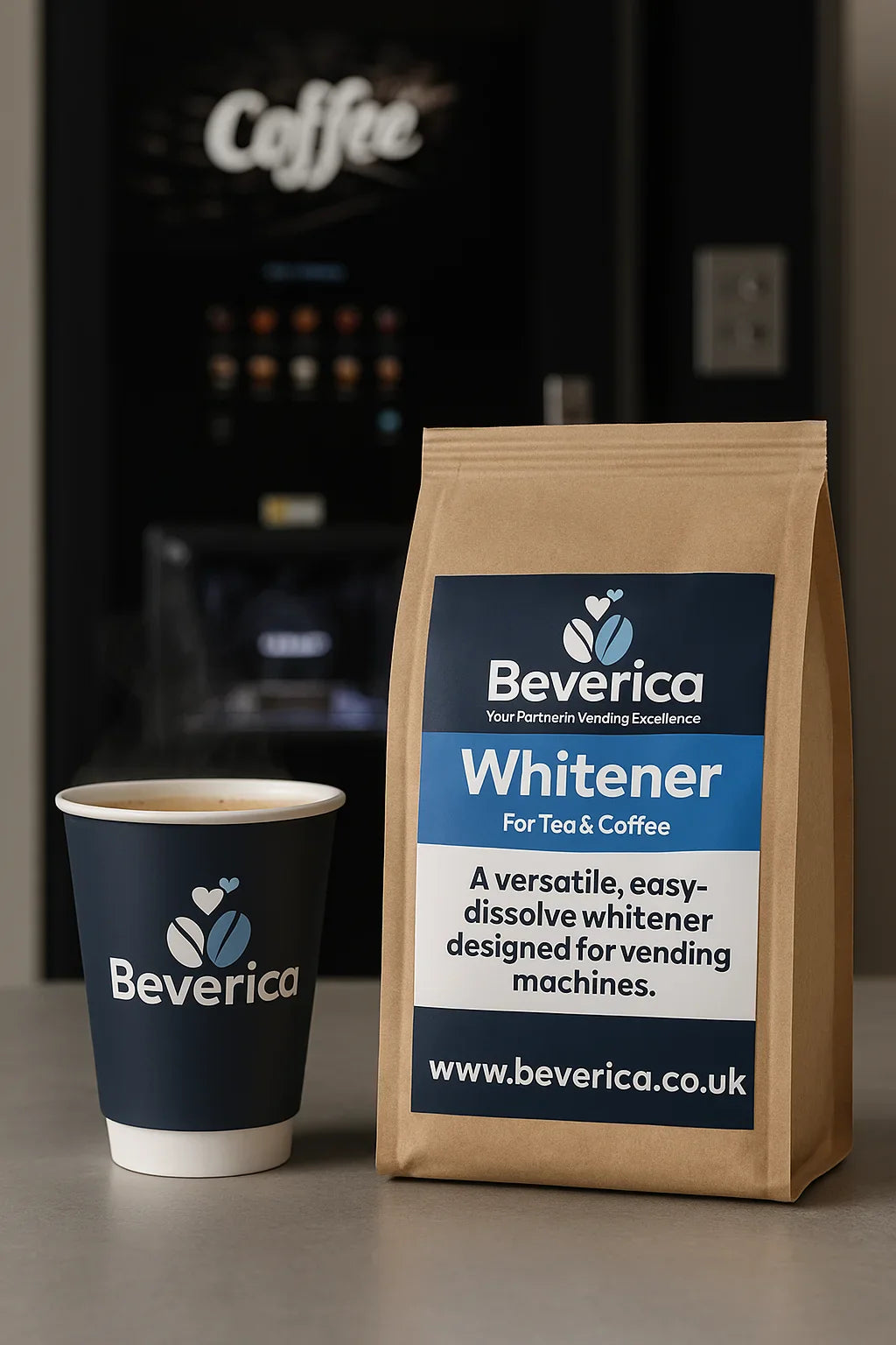 Beverica Tea & Coffee Whitener for Vending Machines (750g Bags)