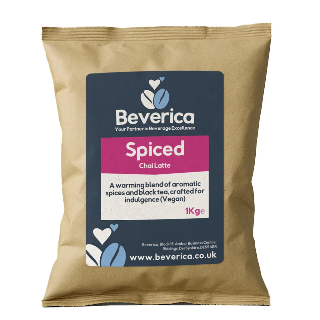 Beverica Spiced Chai Latte Mix - Vegan Suitable (Suitable for Vending Machines) (1KG Bags)
