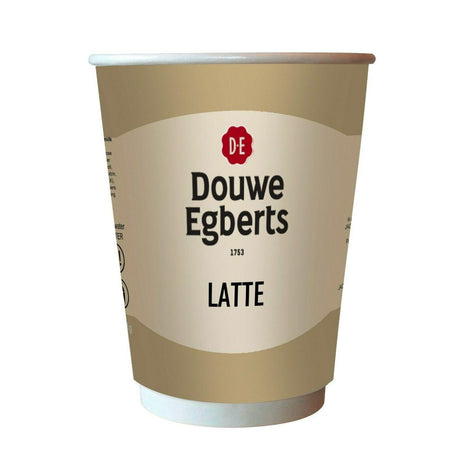 Nescafe & Go Compatible - Foil Sealed Drinks: Douwe Egberts Latte - Sleeve of 10 Cups - Vending Superstore