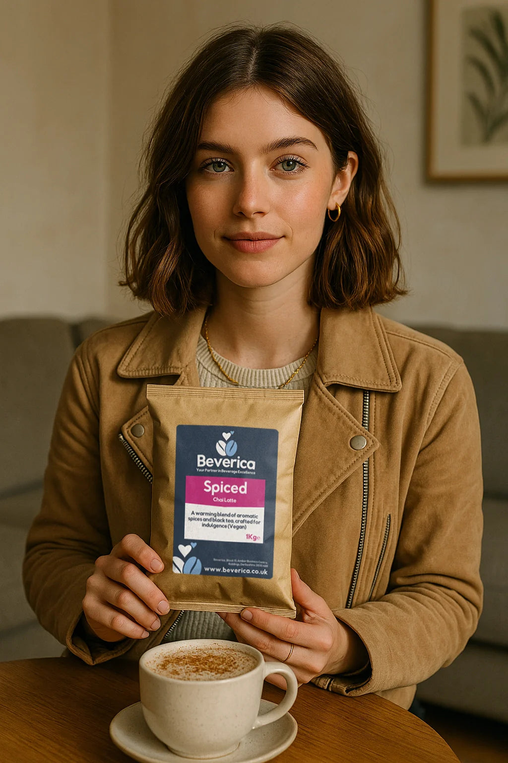 Beverica Spiced Chai Latte Mix - Vegan Suitable (Suitable for Vending Machines) (1KG Bags)