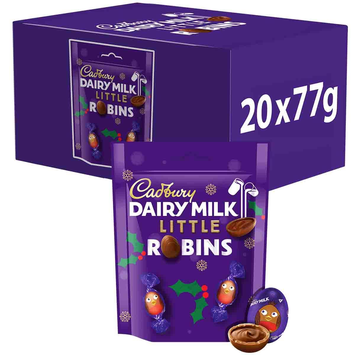 Cadburys Dairy Milk Little Robins Bag 77g (Pack of 20)