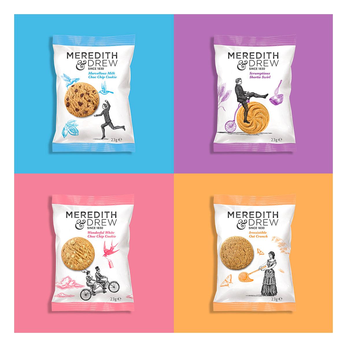 Meredith & Drew: Individually Wrapped Biscuit Portion Packs Twin Packs 4 Varieties - 100 Packs Of 2 - Vending Superstore