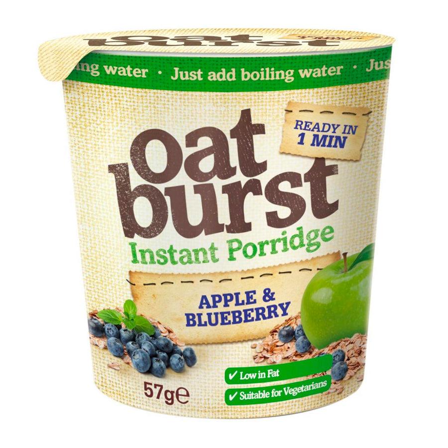 Oatburst Apple & Blueberry Flavour Instant Porridge Pots - Pack of 8 - Vending Superstore