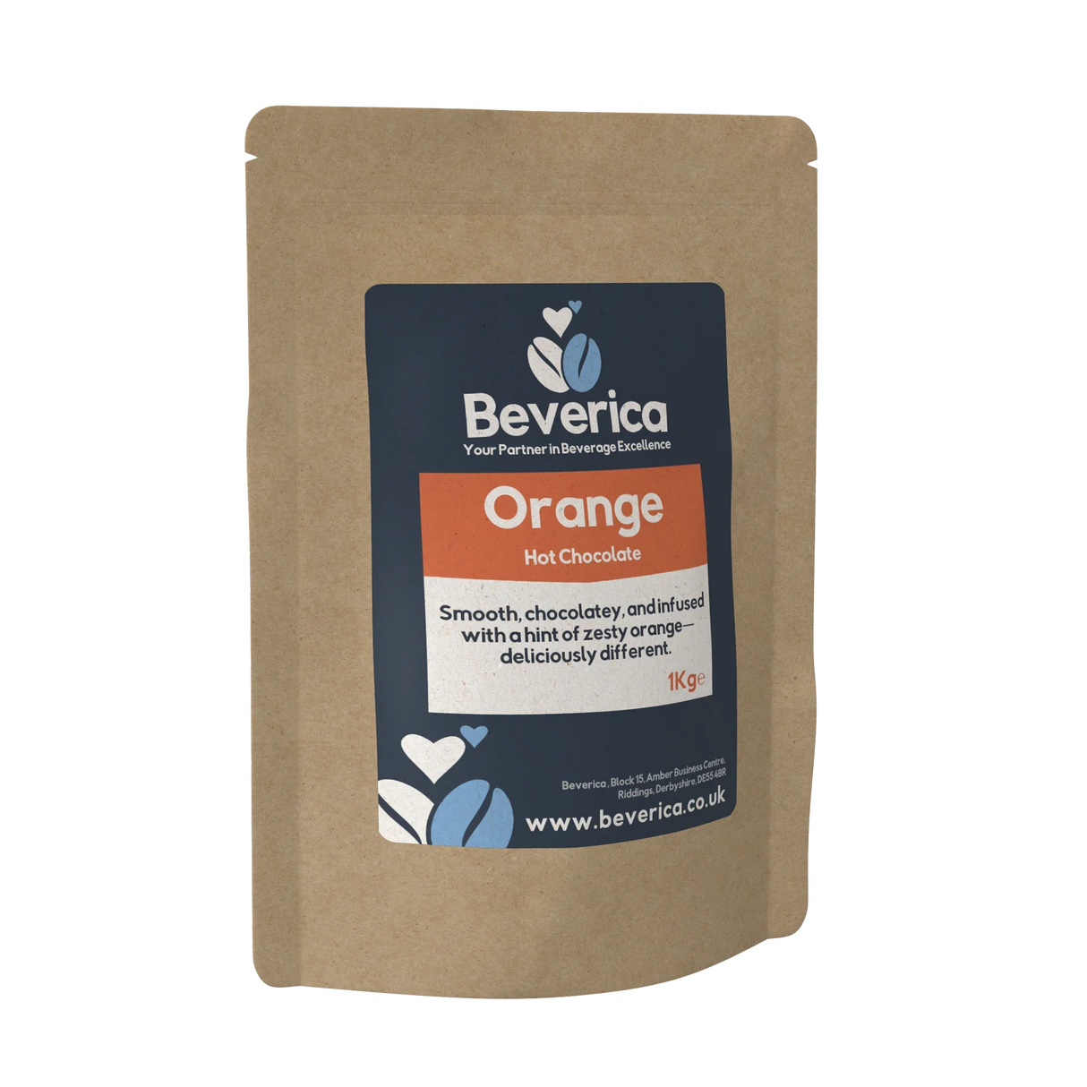 Beverica Orange Flavoured Hot Chocolate (1KG Bags)