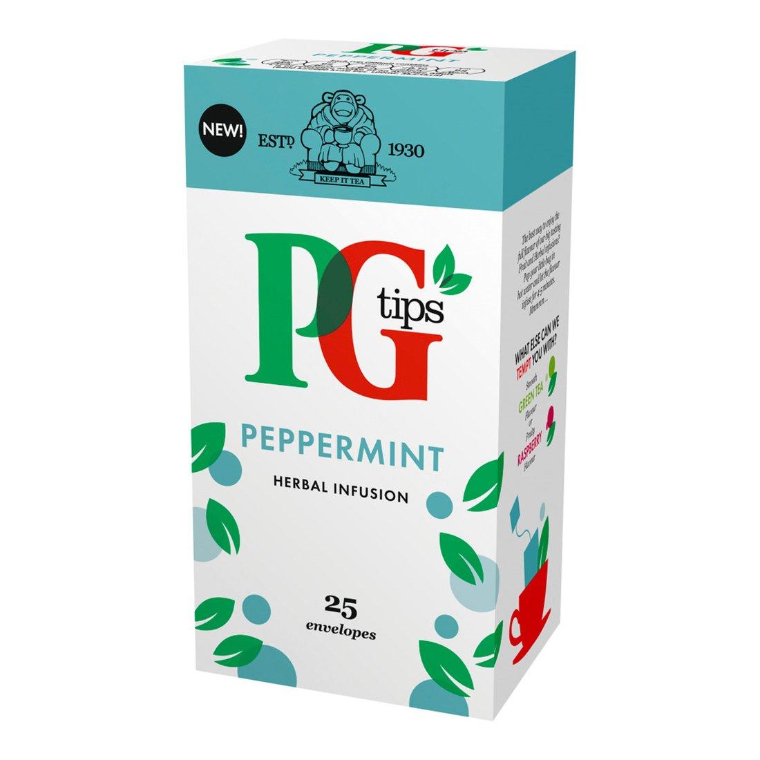PG Tips Herbal: Peppermint Envelope Tea Bags - 25 Bags - Vending Superstore