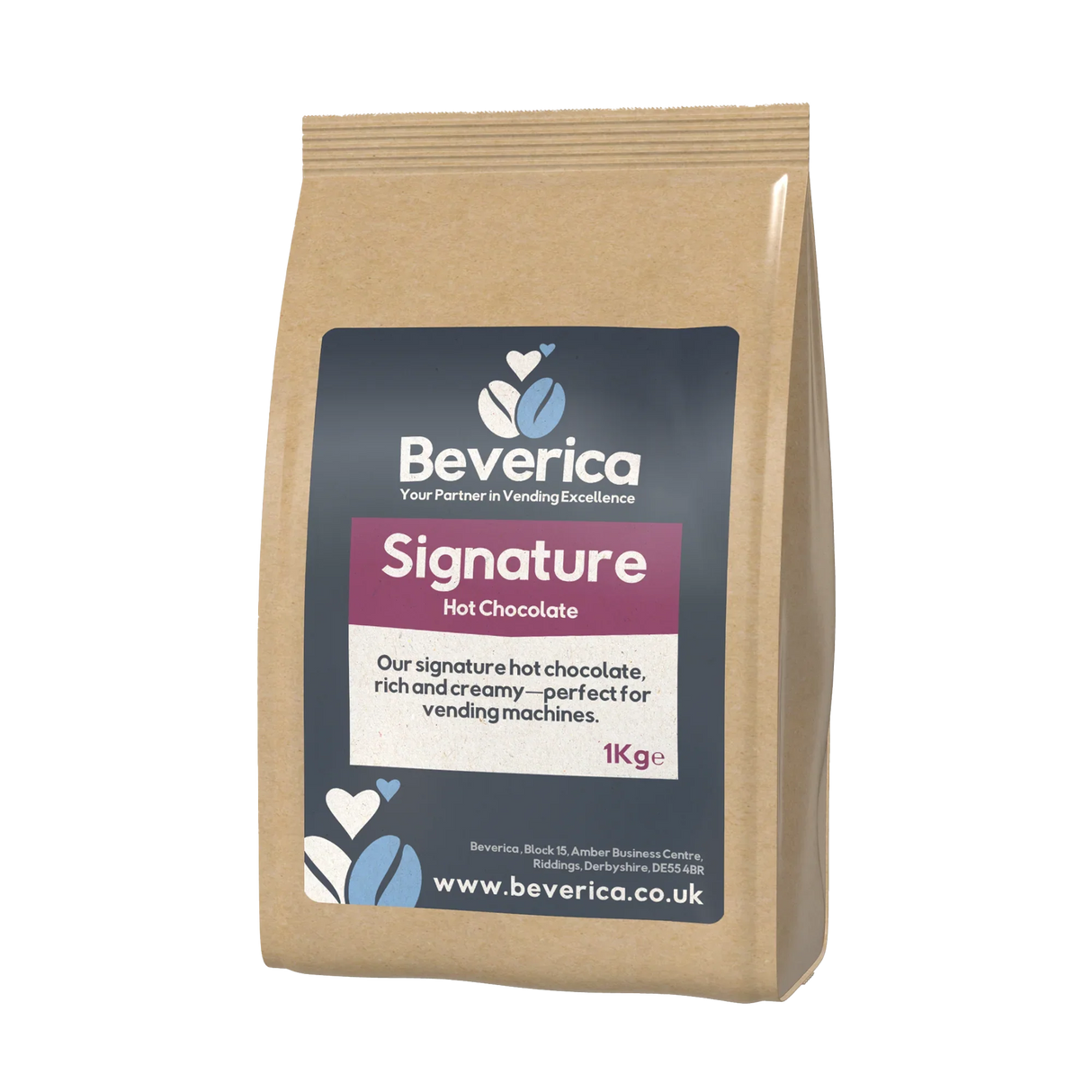 Beverica Signature Premium Hot Chocolate for Vending Machines (1KG Bags)